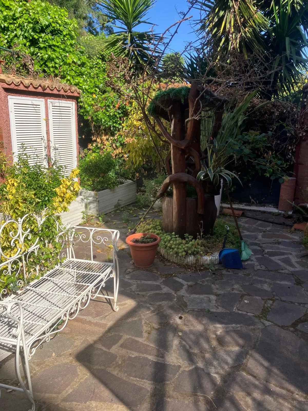 Pulizia e riqualifica giardino con gazebo e arredi, Roma